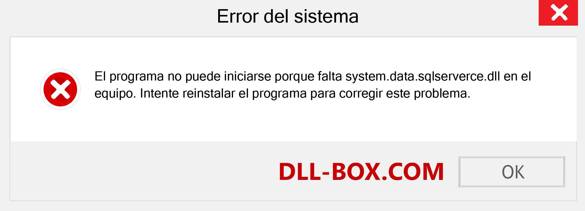 ¿Falta el archivo system.data.sqlserverce.dll ?. Descargar para Windows 7, 8, 10 - Corregir system.data.sqlserverce dll Missing Error en Windows, fotos, imágenes